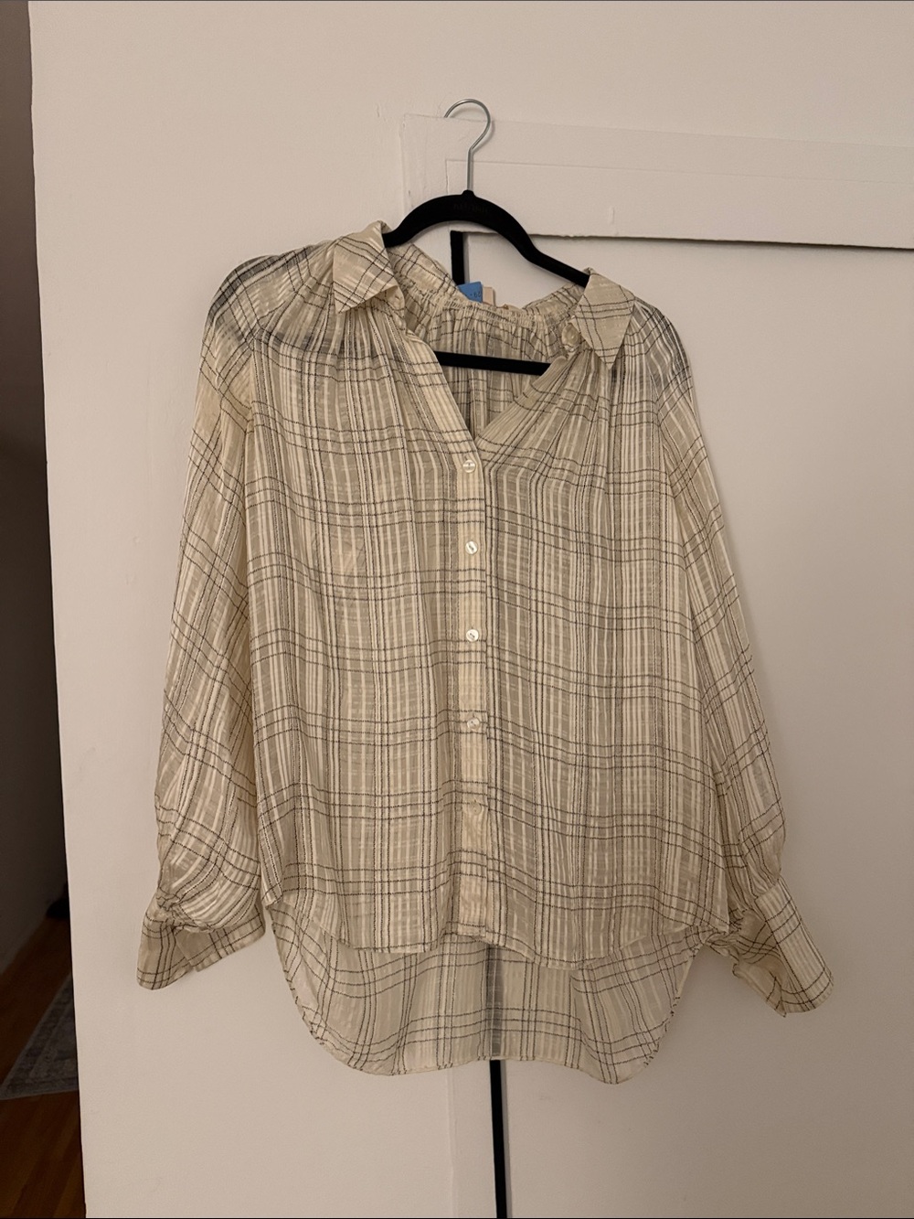 Rebecca Taylor Ivory Silk Button Up Top
